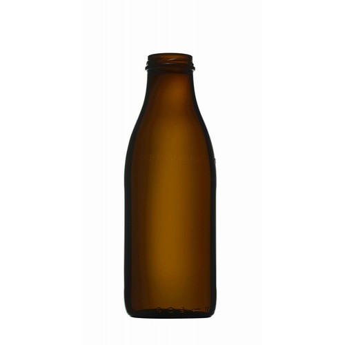 Braune milchflaschen mit - milchflaschen, 1l
